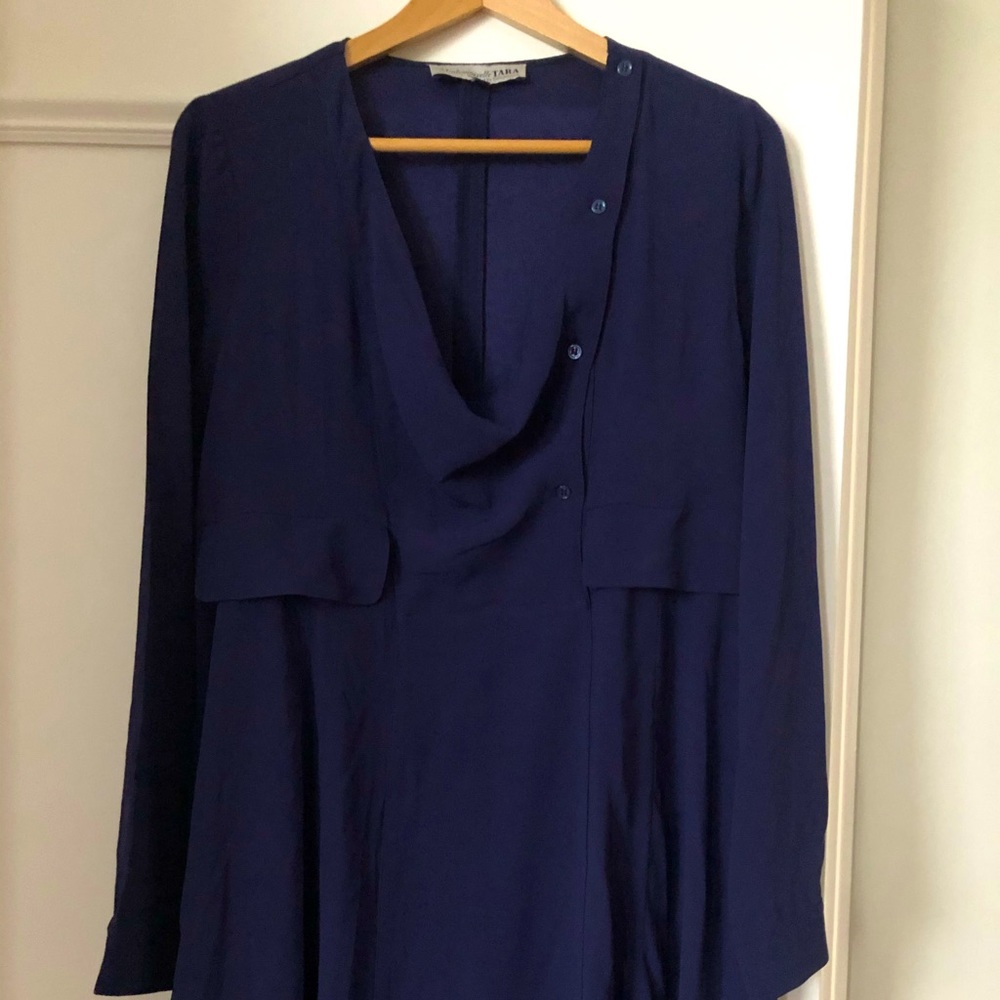 Long sleeves purple dress